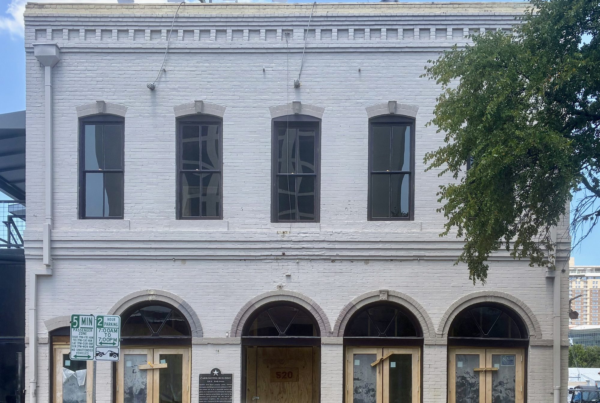 East 6th Street 5-building storefront restoration Austin TX
