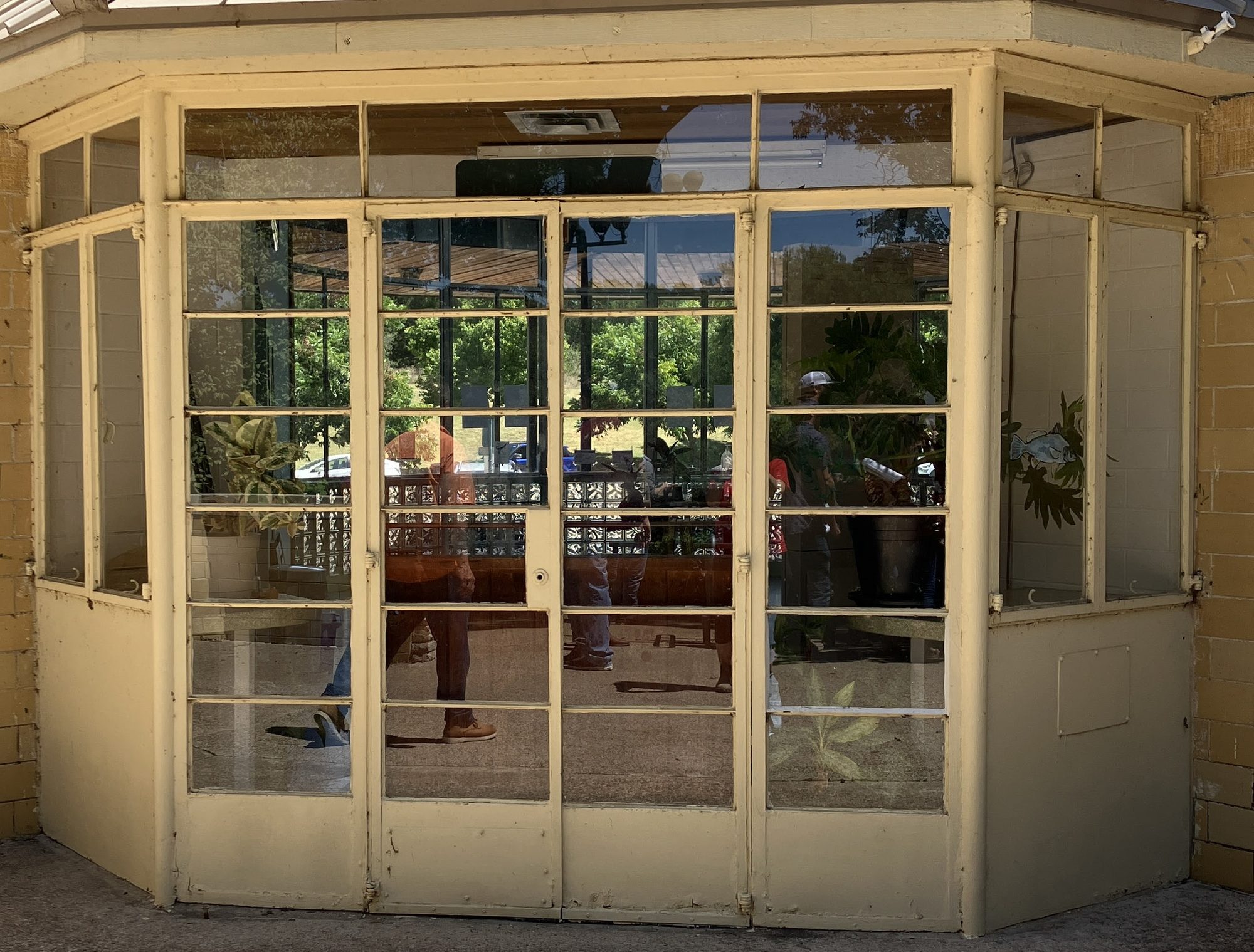 Steel window detail at the Barton Springs Pool Bathhouse