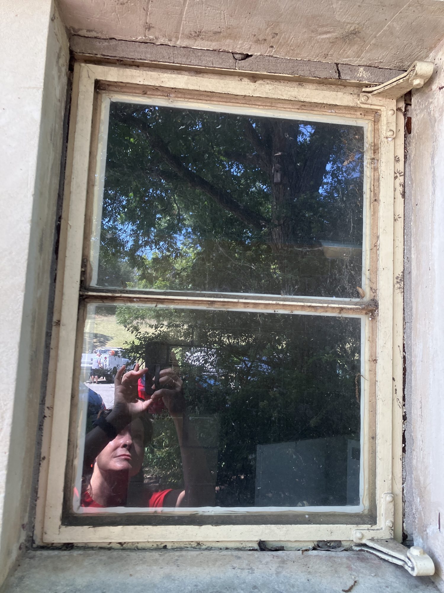 Steel window detail at the Barton Springs Pool Bathhouse