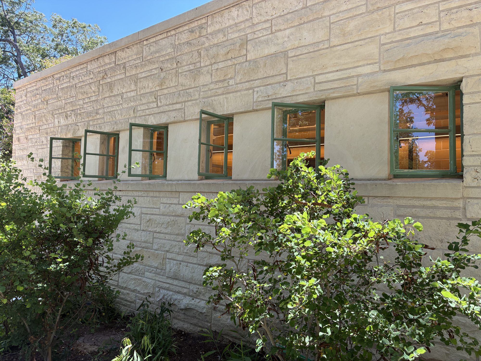 Steel window work at the Barton Springs Pool Bathhouse