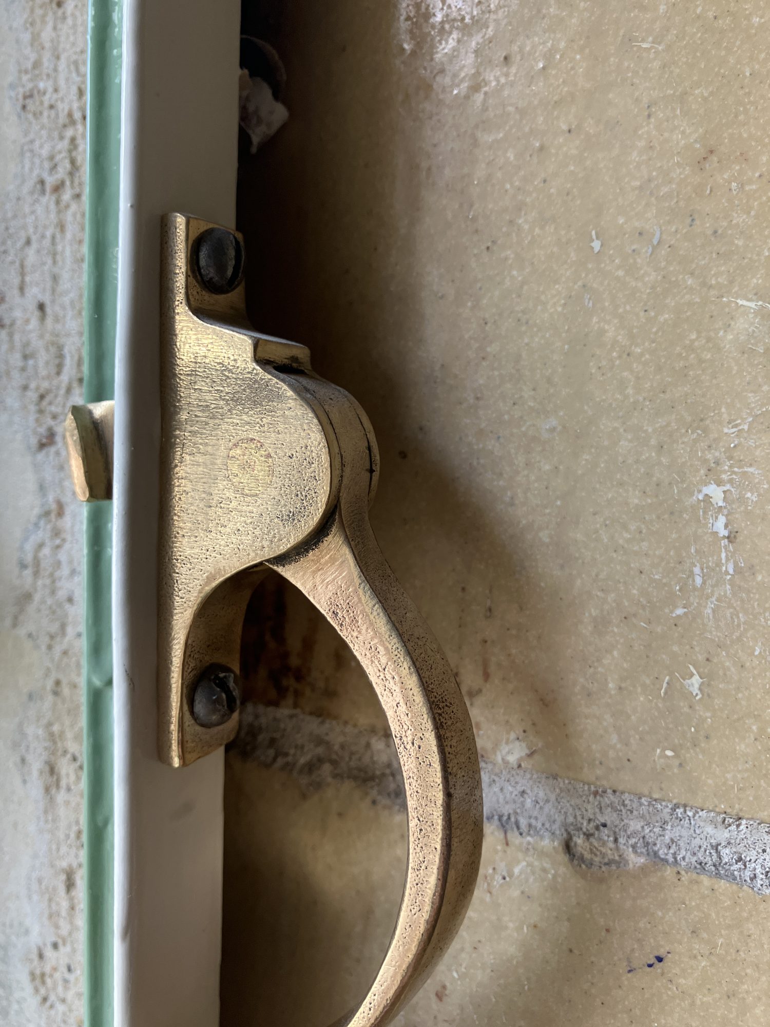 Barton Springs Bathhouse steel window restoration in progress