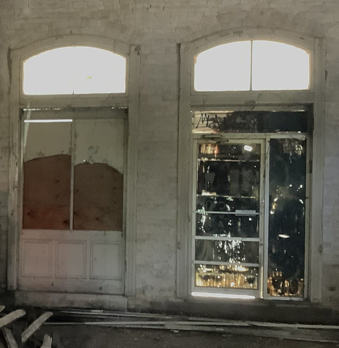 Window restoration at Uptown Sports Club in East Austin