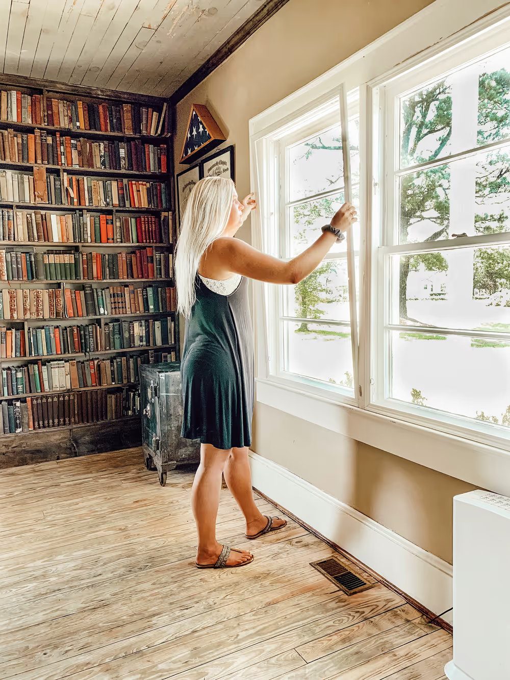 Indow window insert installed in historic home