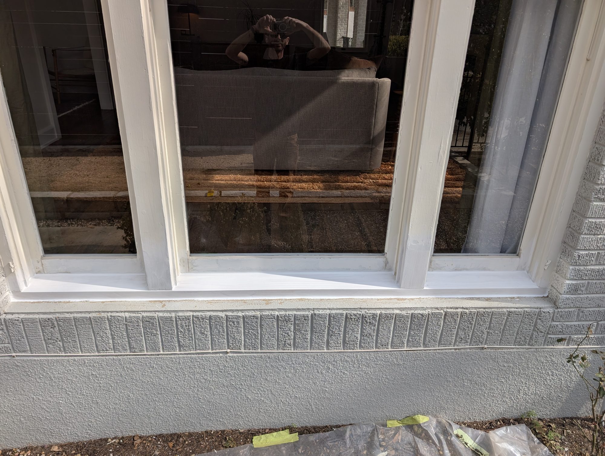 Window sill after restoration