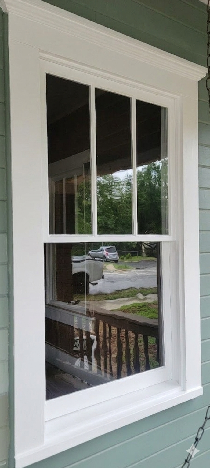 Wood window restoration Georgetown historic home